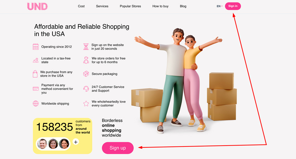 registration at the US warehouse