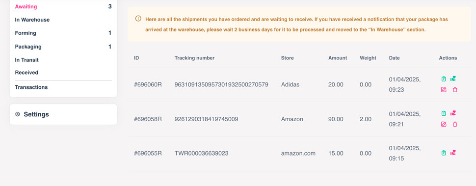 purchase order in UND